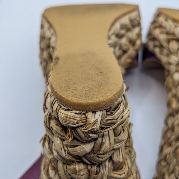 Women's LK Bennett Espadrille Rope Wedge Heels Purple US Sz 8 Eu Sz 39 - Picture 7 of 9